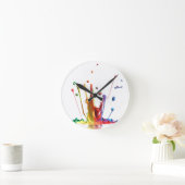 Rainbow Paint Spritzer Runde Wanduhr (Zuhause)