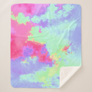 Rainbow Paint Spritzer Sherpadecke