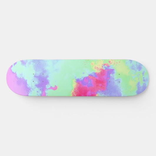 Rainbow Paint Spritzer Skateboard (Horizontal)