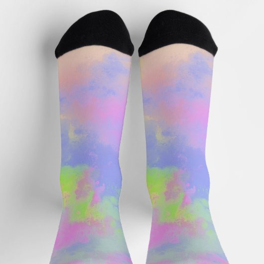 Rainbow Paint Spritzer Socken (Oben)