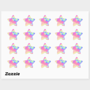 Rainbow Paint Spritzer Star Aufkleber