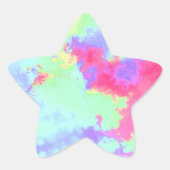 Rainbow Paint Spritzer Star Aufkleber (Vorderseite)