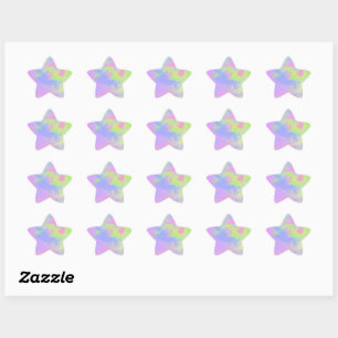 Rainbow Paint Spritzer Star Aufkleber