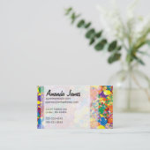 Rainbow Paint Spritzer Visitenkarte (Stehend Vorderseite)