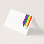 Rainbow Paint Strokes Heart Initials Gay Wedding (Rückseite)