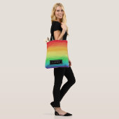 Rainbow Paint Strokes | Individuelle Name Tasche (Am Model)