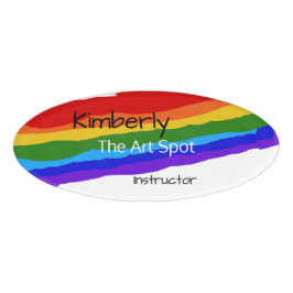 Rainbow Paint Strokes Personalisiert Namenschild