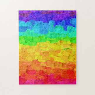 Rainbow Paint Strokes Puzzle