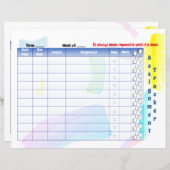 Rainbow Paint Student Assigner Tracker (Vorne/Hinten)