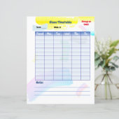 Rainbow Paint Student Class Timetable (Stehend Vorderseite)