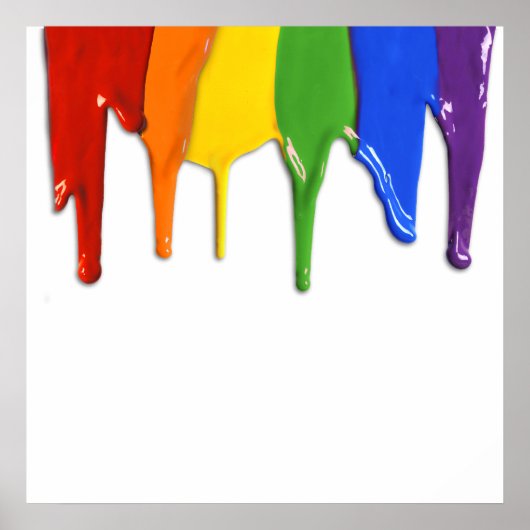 RAINBOW-PAINT-TREIBUNGEN —.pnng Poster (Vorne)