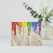 RAINBOW-PAINT-TREIBUNGEN —.pnng Postkarte (Stehend Vorderseite)