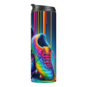 Rainbow Paint Tropfen Soccer Gear Thermosbecher (Nach rechts gedreht)