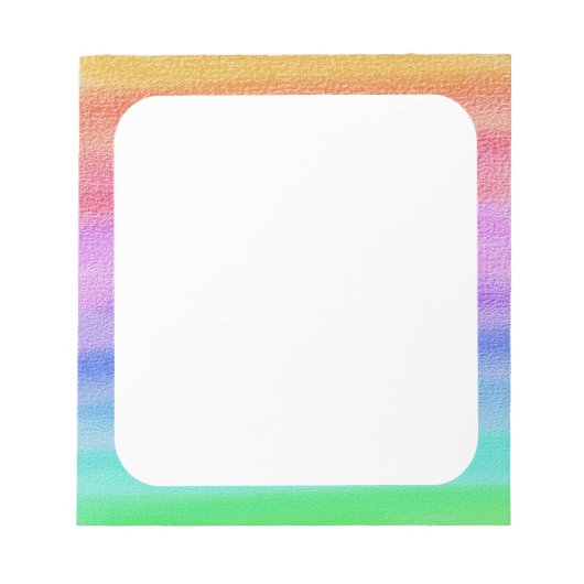 Rainbow Painted Border Notizblock (Vorderseite)