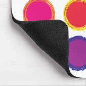 Rainbow Painted Circle Blue Pink Yellow Orange Mousepad (Ecke)