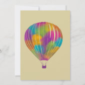 Rainbow Painted Hot Air Balloons Custom Party Einladung (Rückseite)