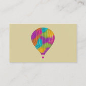 Rainbow Painted Hot Air Balloons Custom Visitenkarte (Rückseite)