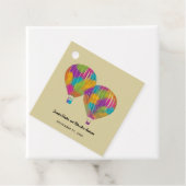 Rainbow Painted Hot Air Balloons Custom Wedding Geschenkanhänger (Beispiel)