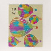 Rainbow Painted Hot Air Balloons Personalisiert Puzzle (Vertikal)