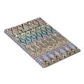 Rainbow Painted Ikat Ethnic Print Pastel Notizblock (Rechte Seite)