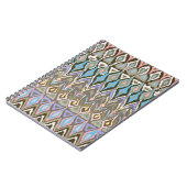 Rainbow Painted Ikat Ethnic Print Pastel Notizblock (Linke Seite)