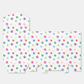 Rainbow Painted Paw Prints Geschenkschachtel (Ungefaltet)