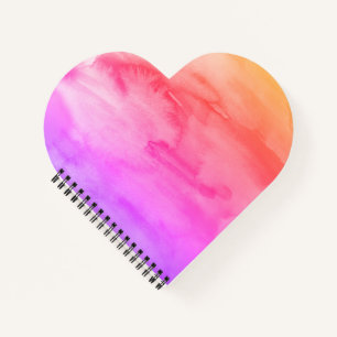Rainbow Painting Texture Pattern Beach Notizblock