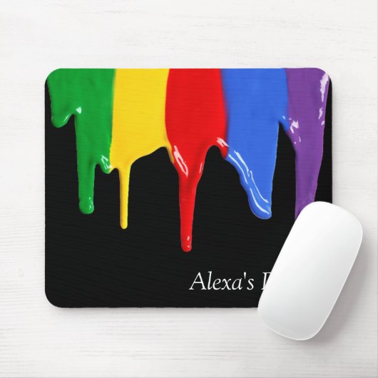 Rainbow Paints Tropfen Mousepad (Mit Mouse)