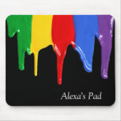 Rainbow Paints Tropfen Mousepad (Vorne)