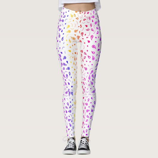 Rainbow Paisley Print Leggings (Vorderseite)