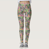 Rainbow Palm Tree Party Print Leggings (Vorderseite)