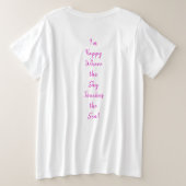 Rainbow Palm Trees and Sandpiper Beach Life T-Shir Große Größe T-Shirt (Design Rückseite)