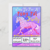 Rainbow Palomino Birthday II (Weichregenbogen) Einladung (Vorderseite)