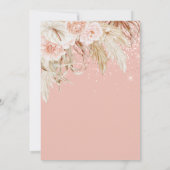 Rainbow Pampas Grass Girl Kinderdusche Einladung (Rückseite)