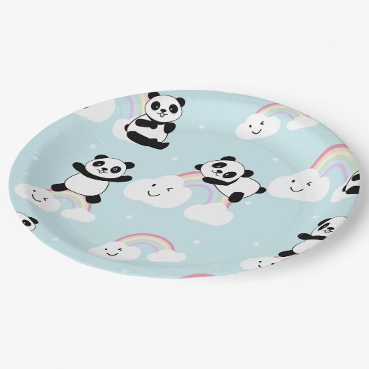 Rainbow Panda Paper Teller (Schrägansicht)