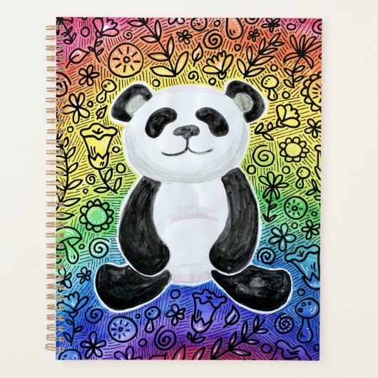 Rainbow Panda Planner Planer (Vorderseite)