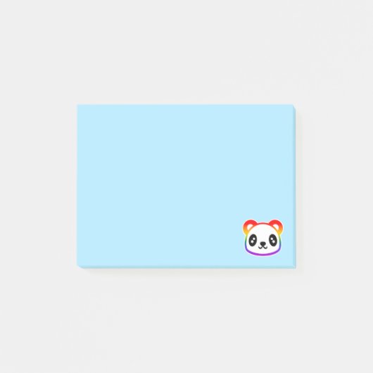 Rainbow Panda Post-it Klebezettel (Vorderseite)
