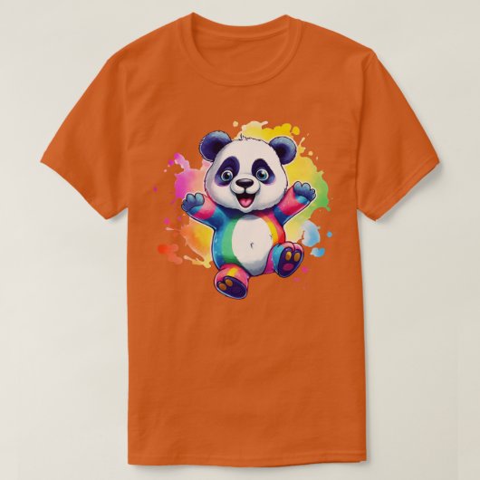 Rainbow Panda T-Shirt (Design vorne)