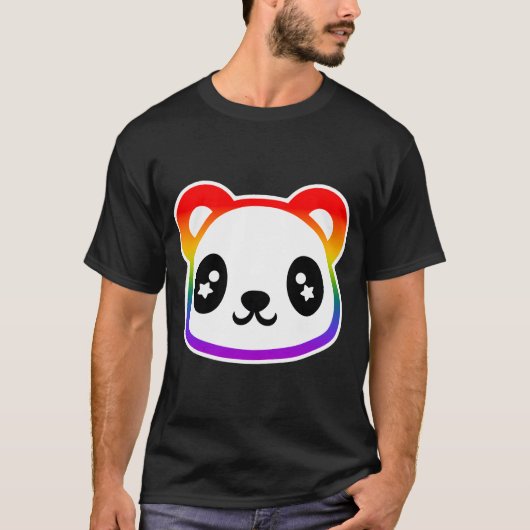 Rainbow Panda T-Shirt (Vorderseite)