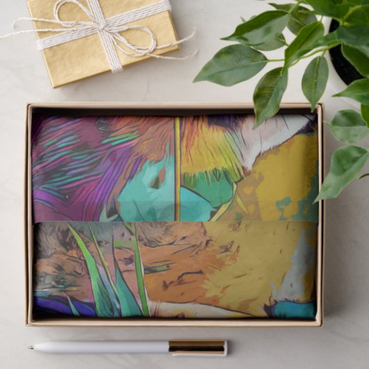 Rainbow Panda Tissue Seidenpapier (Geschenk)