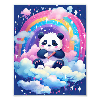Rainbow Pandas Fotodruck