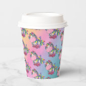 Rainbow Paper Cups für Einhorn-Party Pappbecher (Vorderseite)