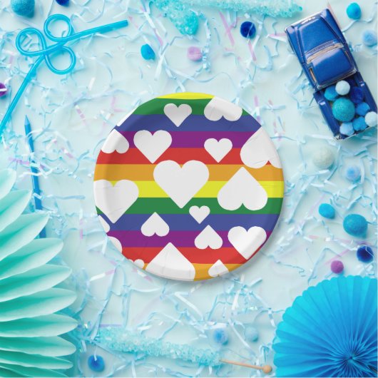 Rainbow Paper-Teller Pappteller (Party)