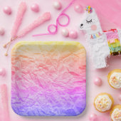 Rainbow-Papier Pappteller (Party)