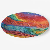 RAINBOW PAPIERPLATTE PAPPTELLER (Schrägansicht)