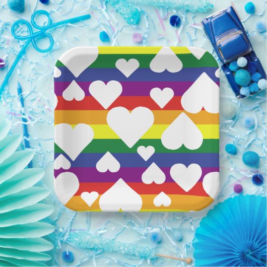 Rainbow-Papierplatte Pappteller (Party)