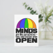 Rainbow Parachute Postkarte (Stehend Vorderseite)