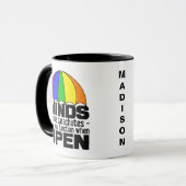 Rainbow Parachute Tasse - wählen Sie Stil & Farbe (Vorderseite Links)