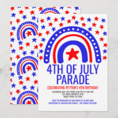 Rainbow Parade 4. Juli Einladung (Vorne/Hinten)