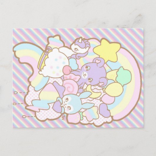 Rainbow Parade Postkarte (Vorderseite)